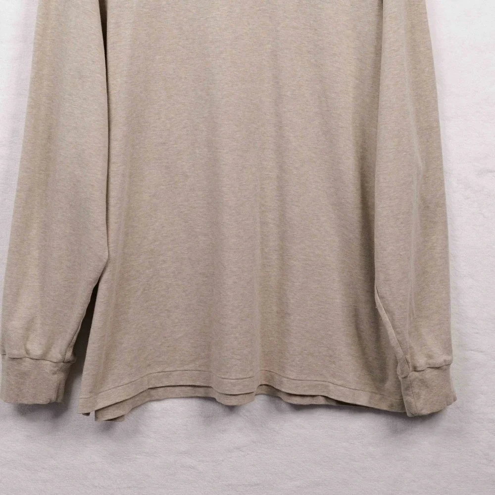 POLO RALPH LAUREN Classic Fit Long Sleeve Polo Shirt Tan Flesh Pony Mens XXL